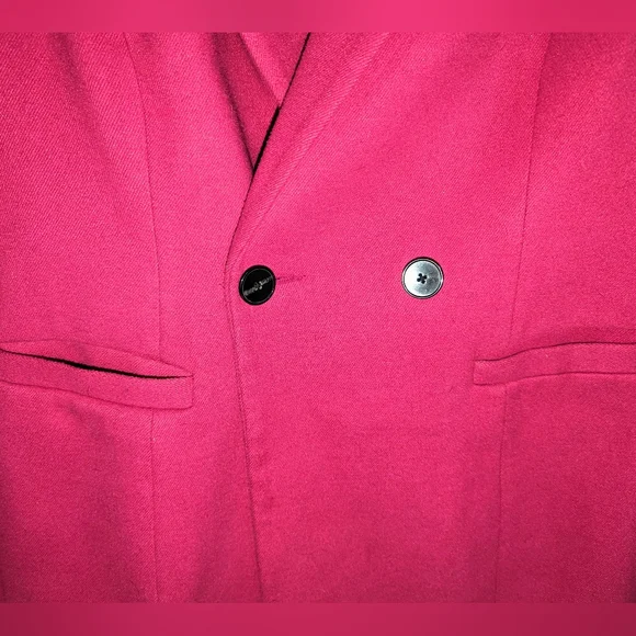 Vero Moda Hot Pink Pea Coat - Picture 5 of 9